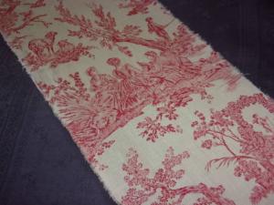 Tissu ancien ou vintage , impressions toile de Jouy