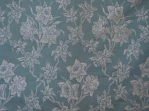 Toile à matelas ancienne motifs de jonquilles