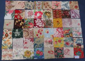 LOT DE 48 COUPONS DE TISSUS ANCIENS POUR PATCHWORK