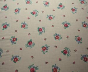   Tissu ancien ou vintage , petites fleurs  