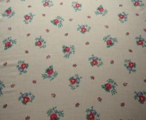 Tissu ancien ou vintage , petites fleurs