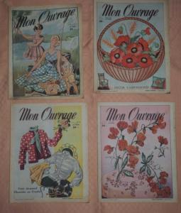 Lot de 4 revues anciennes MON OUVRAGE . 1954