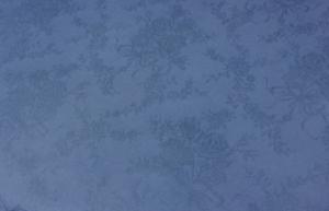 Tissu ancien bleu , motifs de bouquets de roses, coloris bleu