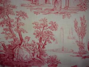 Tissu ancien ou vintage , impressions toile de Jouy