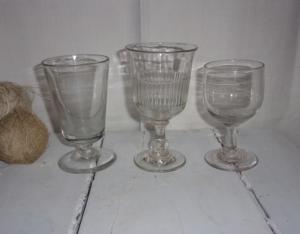  3 verres anciens , 19 ème