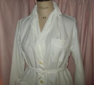 blouse blanche vintage en nylon