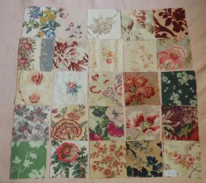 LOT DE 25 COUPONS DE TISSUS ANCIENS POUR PATCHWORK