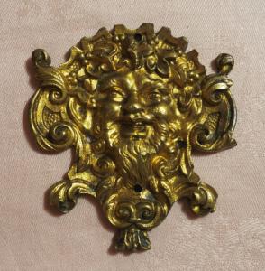 Bel ornement ancien en bronze représentant Bacchus