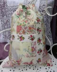 sac tous usages, en tissus anciens 