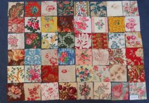 LOT DE 48 COUPONS DE TISSUS ANCIENS POUR PATCHWORK