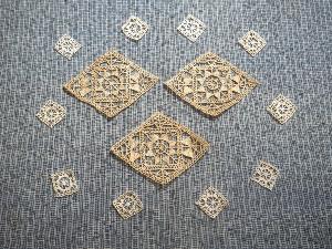 Un lot d'incrustations anciennes en dentelle de Venise, dentelle main, 3 + 10