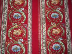 Tissu ancien fleuri, années 50