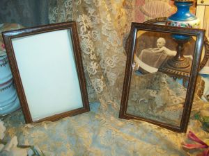 2 JOLIS PETITS CADRES ANCIENS MARQUETERIE