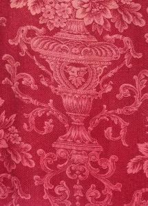  JOLI TISSU ANCIEN 19 EME  BEAU ROUGE