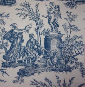 TISSU ANCIEN OU VINTAGE IMPRESSIONS TOILE DE JOUY