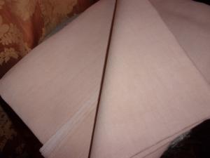  LIN ANCIEN TEINT POUR CREATIONS, ou déco, rose pâle, drap ancien