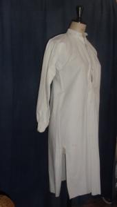 Chemise ancienne d'homme blanche en lin, chemise de grand-père, 19 ème
