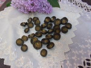 Lot de boutons anciens ou vintage, années 50, 30 pièces