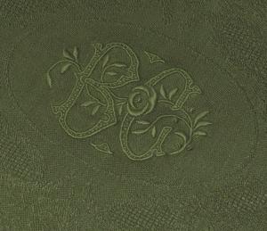monogramme ancien BC sur serviette