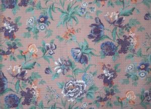 Tissu vintage, grandes fleurs, beau tissu