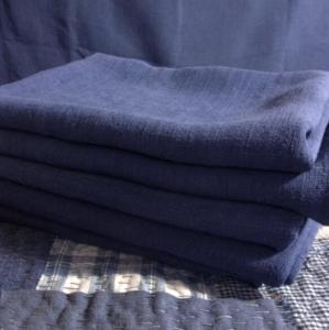 2 pièces ,Lin ancien rustique bleu, 2 lins bleus