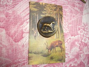 BOUTON ANCIEN CHASSE VENERIE