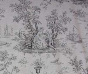  TISSU ANCIEN IMPRESSIONS TOILE DE JOUY scènes romantiques