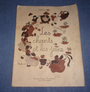 partitions anciennes ,les chants et les jeux , déco , créations, scrapbooking, vieux papier