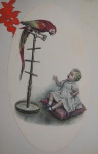 Grande image ancienne " enfant " à encadrer