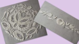 Broderies anciennes de coiffe régionale