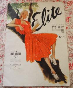 Grande revue ancienne Elite été 1947, revue de mode
