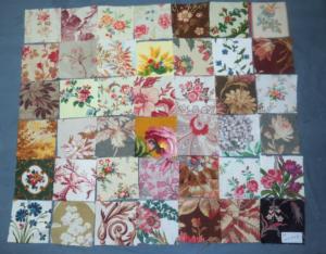   Lot de 42 petits coupons de tissus anciens pour patchwork..xxxxx