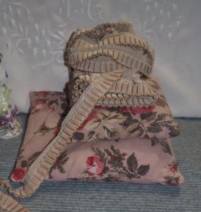 Original galon ancien motifs de godrons, coussin, sac