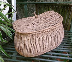 Grand et beau panier ancien , panier de pêcheur