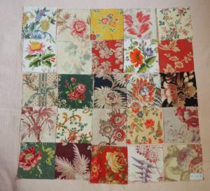 LOT DE 25 COUPONS DE TISSUS ANCIENS POUR PATCHWORK