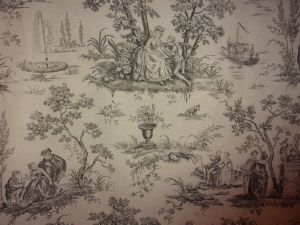 TISSU ANCIEN IMPRESSIONS TOILE DE JOUY  ***