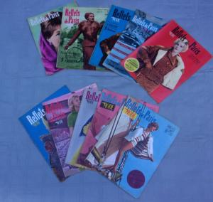 10 revues anciennes des années 50 ,,,,,Reflets de Paris, Votre Mode, magazines