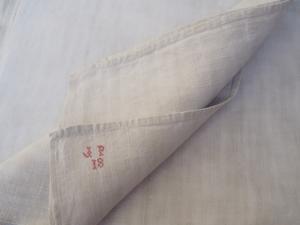 Drap ancien en lin rustique , linge campagnard, db