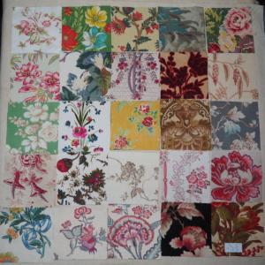 LOT DE 25 COUPONS DE TISSUS ANCIENS POUR PATCHWORK
