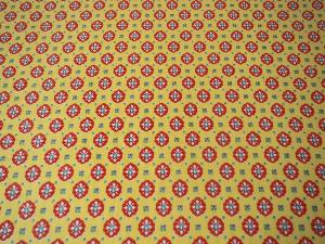   Tissu ancien ou vintage , provençal, fond jaune