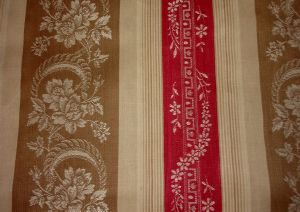  TOILE A MATELAS ANCIENNE ROUGE ET BRUN 19 EME