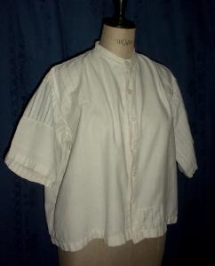 Réservé AC CHEMISE ANCIENNE DE TRAVAIL. rare vêtement usagé, avec belles réparations