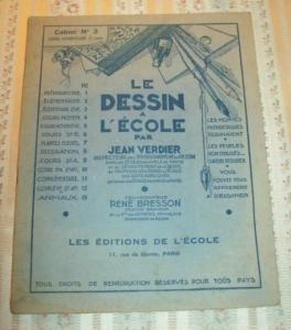 le dessin à l'école, Jean Verdier, cahiers de dessin anciens N° 3 1949