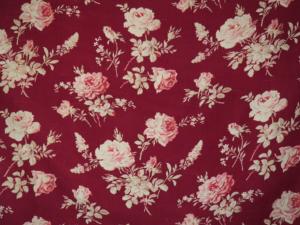 Tissu ancien , 1900 , très jolies roses