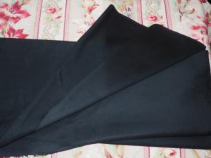 Tissu ancien noir, rustique, épais , pour vêtements de travail