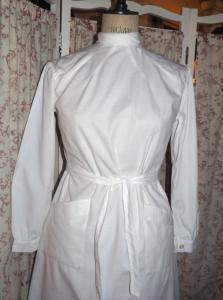 Belle blouse ancienne, nurse, infirmière, commerçante, blouse blanche