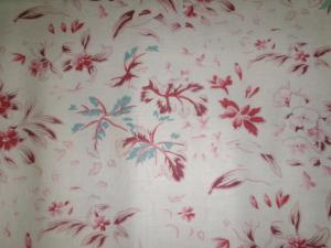 Tissu ancien 1900 , coloris doux et fanés, fleurs
