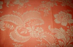 JOLIE TOILE A MATELAS ANCIENNE FLEURS ET RUBANS/ COUPON/ TISSU