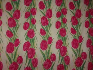 FIN TISSU ANCIEN / TULIPES