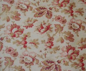 Tissu ancien fleuri 1900